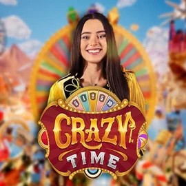 Logo of Crazy Time from Evolution at Yeet Casino