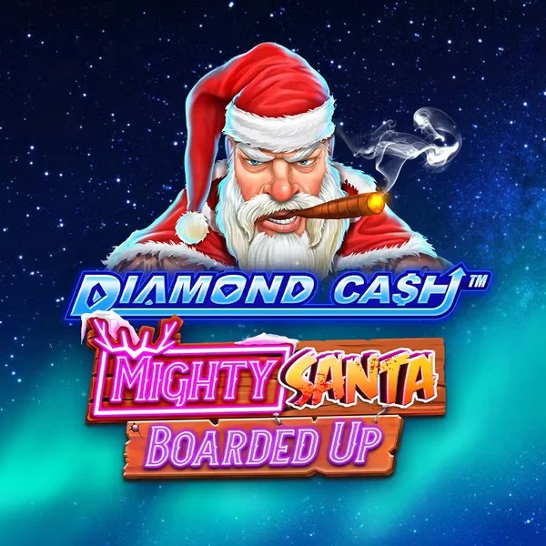Official Slots logo: Diamond Cash Mighty Santa Boarded Up by Greentube at Yeet Casino